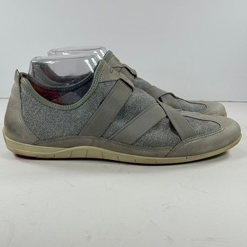 ECCO Gray Leather Suede Slip On Casualβ Comfort Sneakers Shoes Womens Size 40